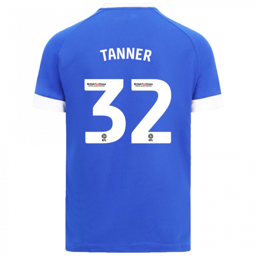 Heren Ollie Tanner #32 Hemelsblauw Thuisshirt Thuistenue 2024/25 T-Shirt België