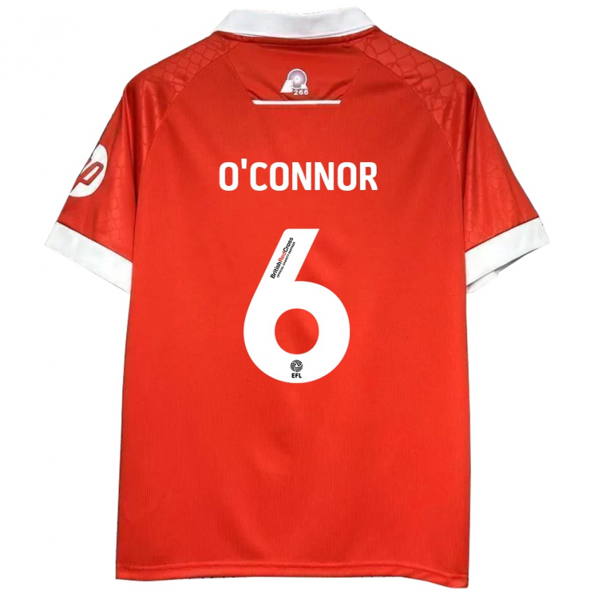 Heren Thomas O'connor #6 Rood Wit Thuisshirt Thuistenue 2024/25 T-Shirt België