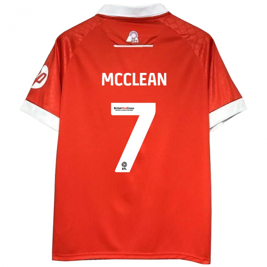 Heren James Mcclean #7 Rood Wit Thuisshirt Thuistenue 2024/25 T-Shirt België