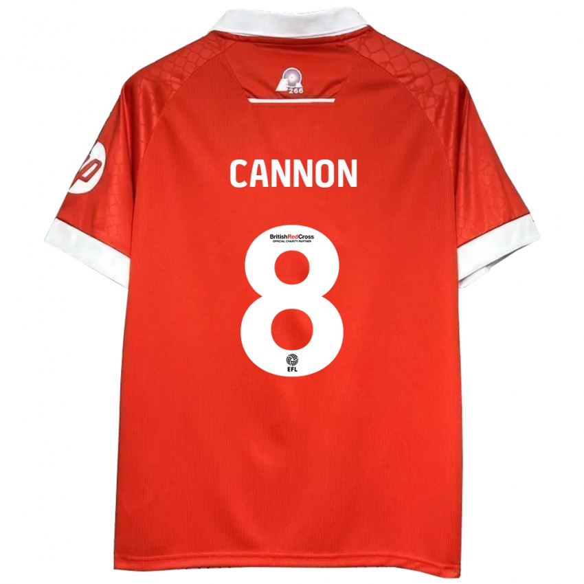 Homme Maillot Andy Cannon #8 Rouge Blanc Tenues Domicile 2024/25 T-Shirt Belgique