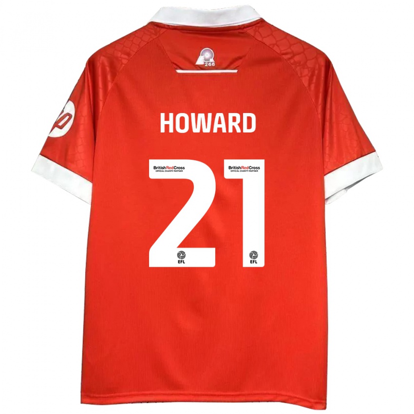 Homme Maillot Mark Howard #21 Rouge Blanc Tenues Domicile 2024/25 T-Shirt Belgique