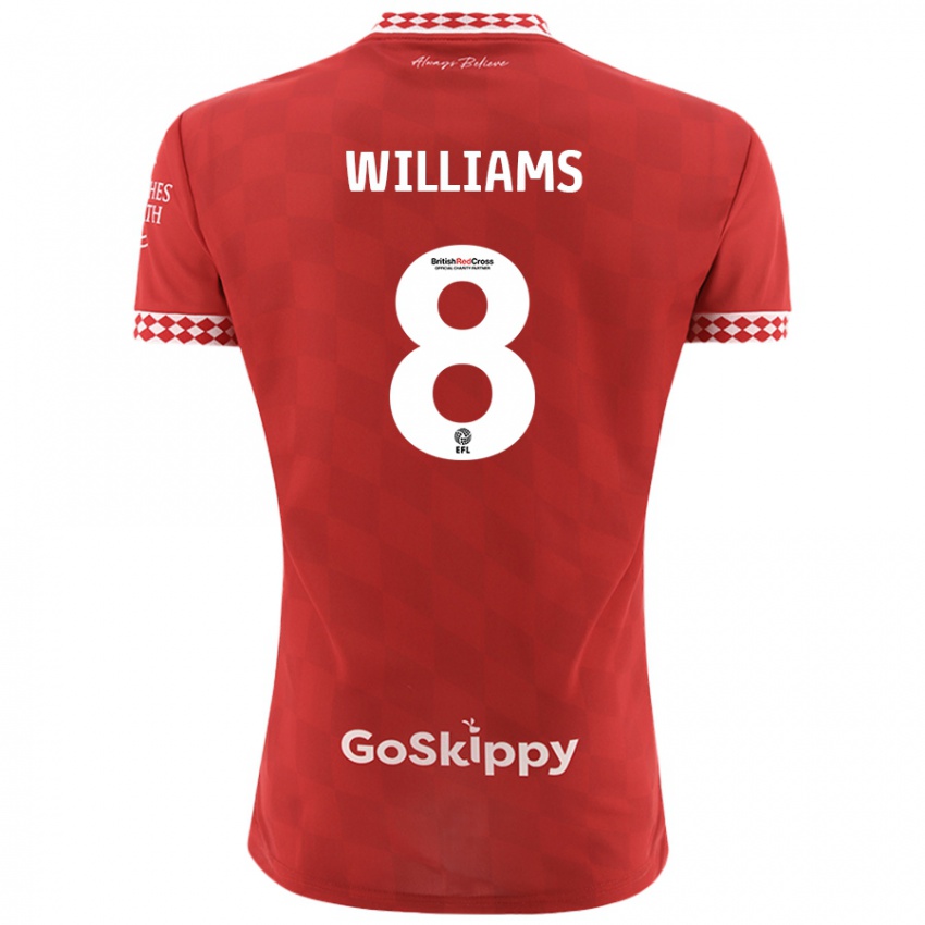 Heren Joe Williams #8 Rood Thuisshirt Thuistenue 2024/25 T-Shirt België