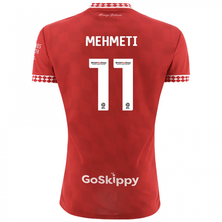 Heren Anis Mehmeti #11 Rood Thuisshirt Thuistenue 2024/25 T-Shirt België