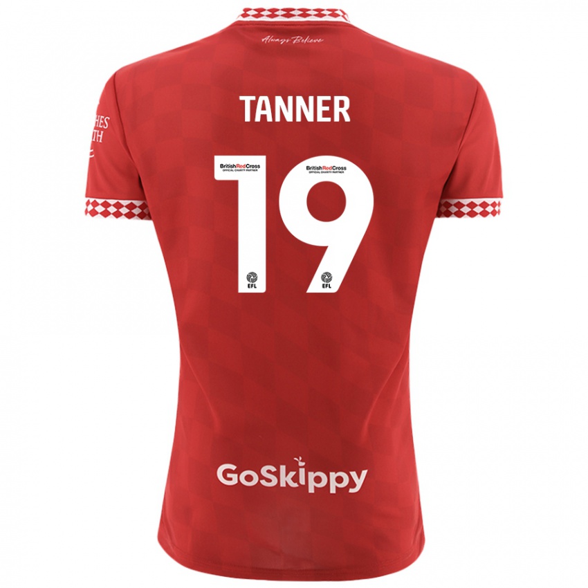 Heren George Tanner #19 Rood Thuisshirt Thuistenue 2024/25 T-Shirt België