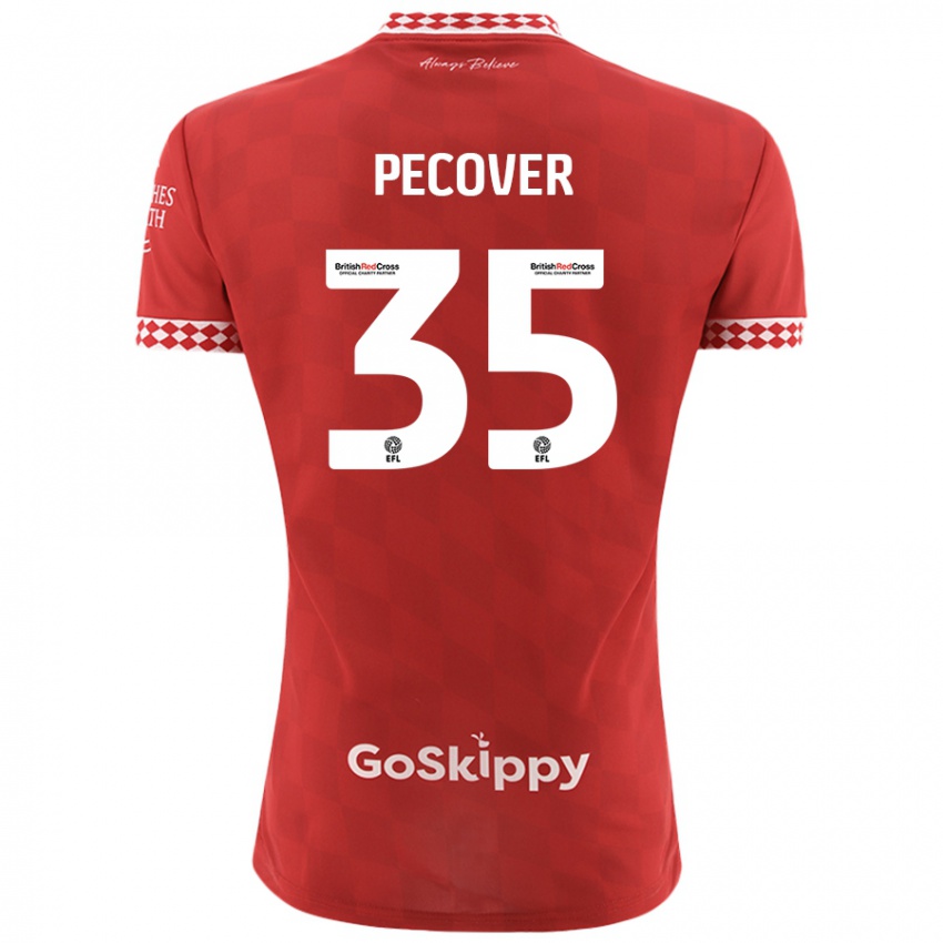 Heren Leo Pecover #35 Rood Thuisshirt Thuistenue 2024/25 T-Shirt België