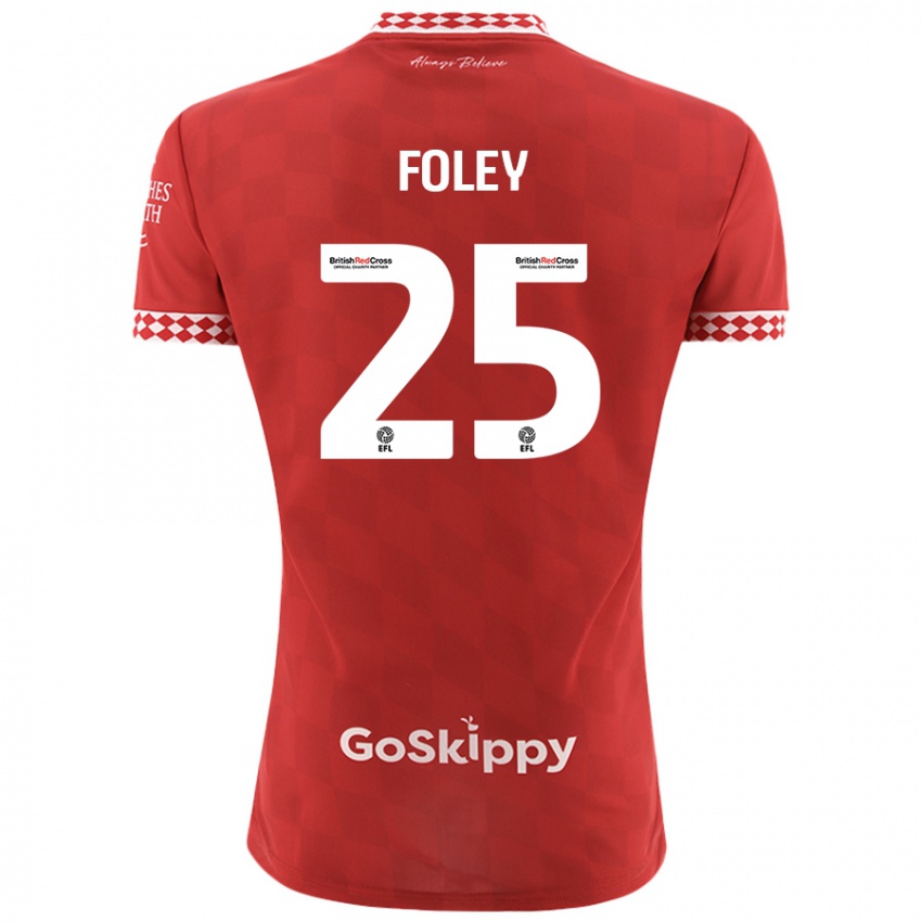 Heren Erin Foley #25 Rood Thuisshirt Thuistenue 2024/25 T-Shirt België