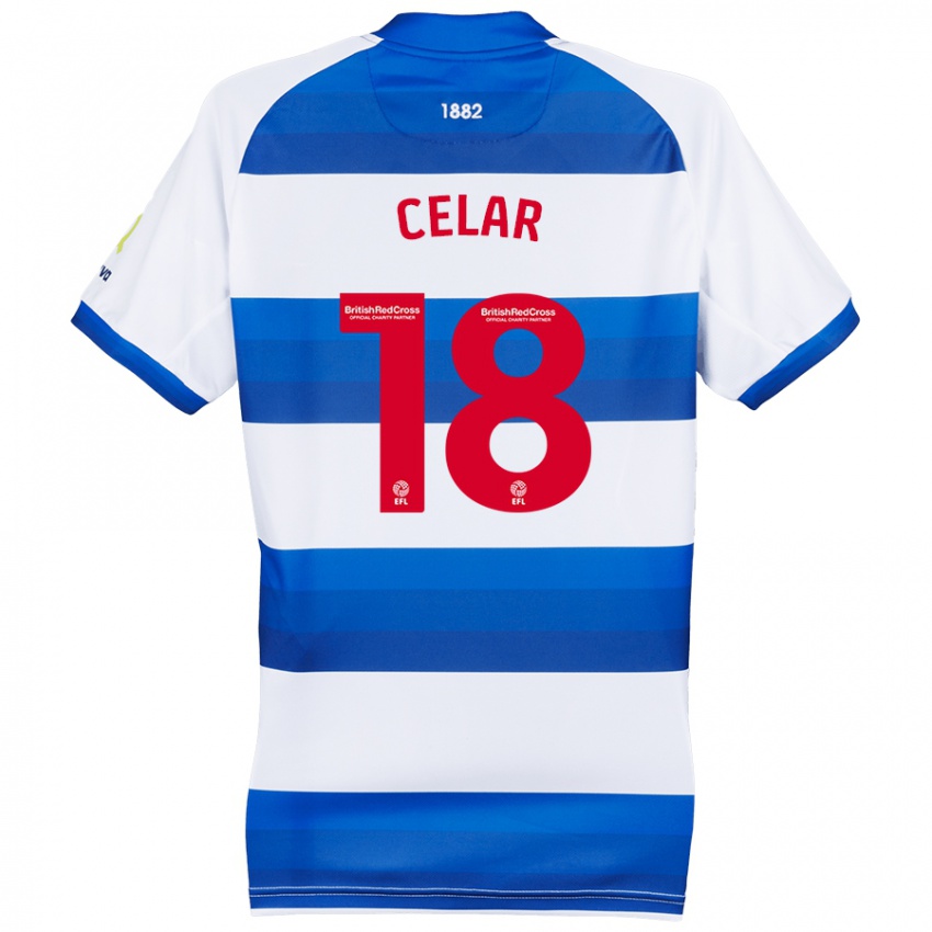 Heren Zan Celar #18 Wit Blauw Thuisshirt Thuistenue 2024/25 T-Shirt België