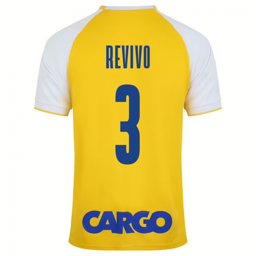 Homme Maillot Roy Revivo #3 Jaune Blanc Tenues Domicile 2024/25 T-Shirt Belgique