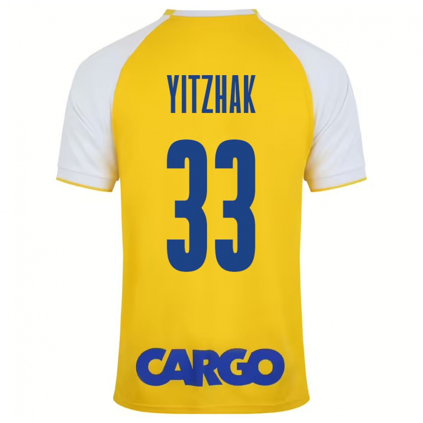 Heren Or Yitzhak #33 Geel Wit Thuisshirt Thuistenue 2024/25 T-Shirt België