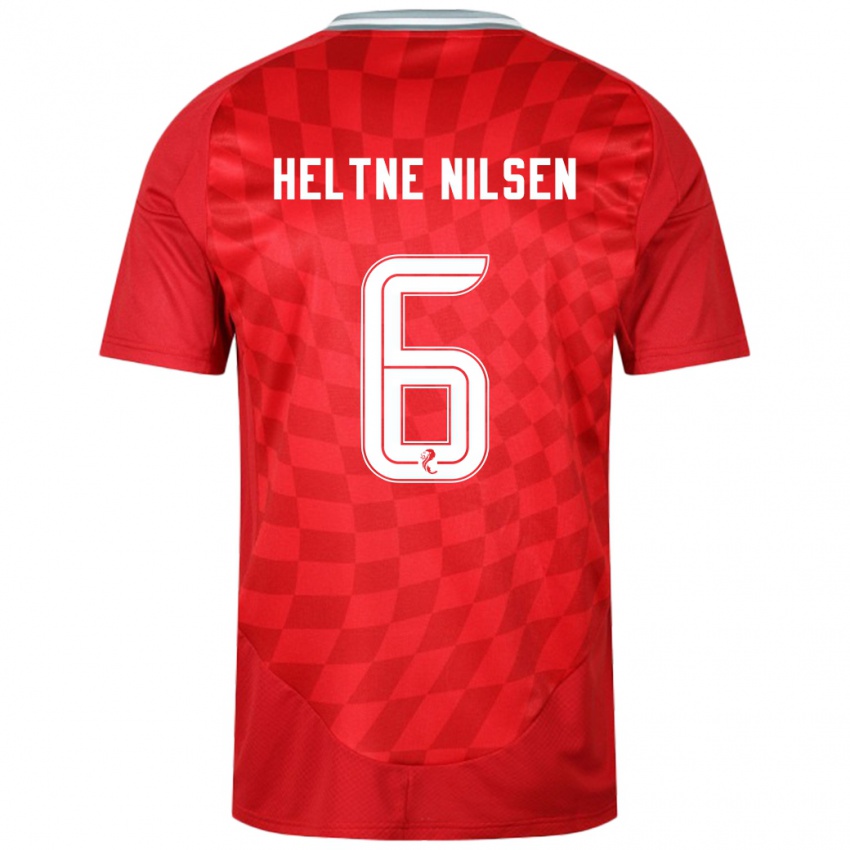 Herren Sivert Heltne Nilsen #6 Rot Heimtrikot Trikot 2024/25 T-Shirt Belgien