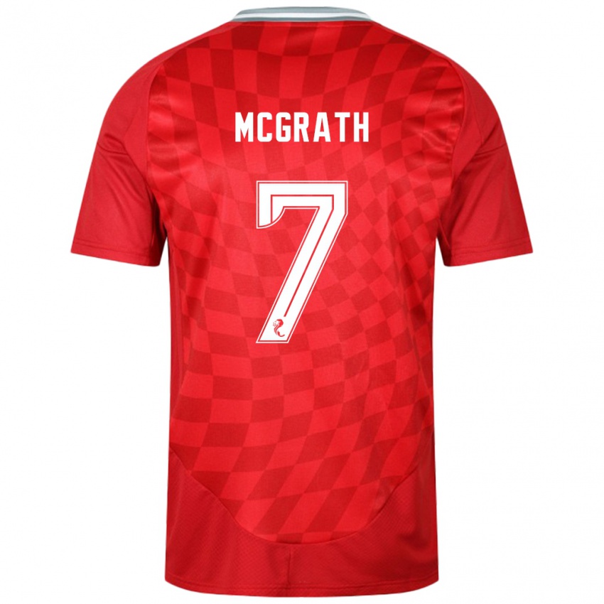 Heren Jamie Mcgrath #7 Rood Thuisshirt Thuistenue 2024/25 T-Shirt België