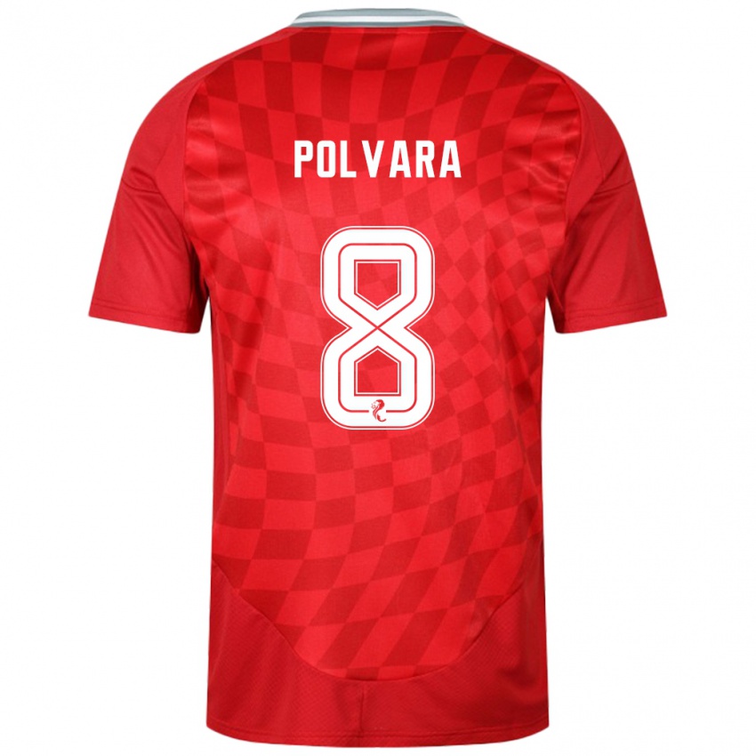 Heren Dante Polvara #8 Rood Thuisshirt Thuistenue 2024/25 T-Shirt België