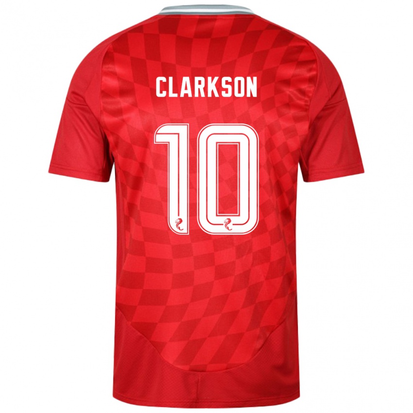 Heren Leighton Clarkson #10 Rood Thuisshirt Thuistenue 2024/25 T-Shirt België