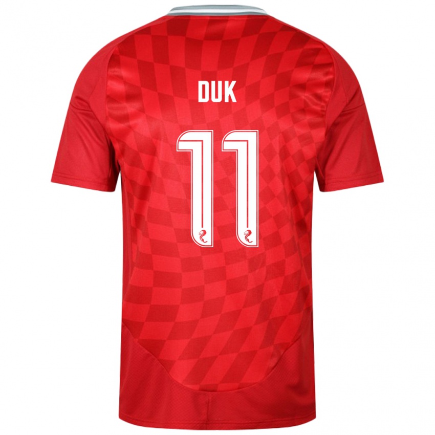 Herren Duk #11 Rot Heimtrikot Trikot 2024/25 T-Shirt Belgien