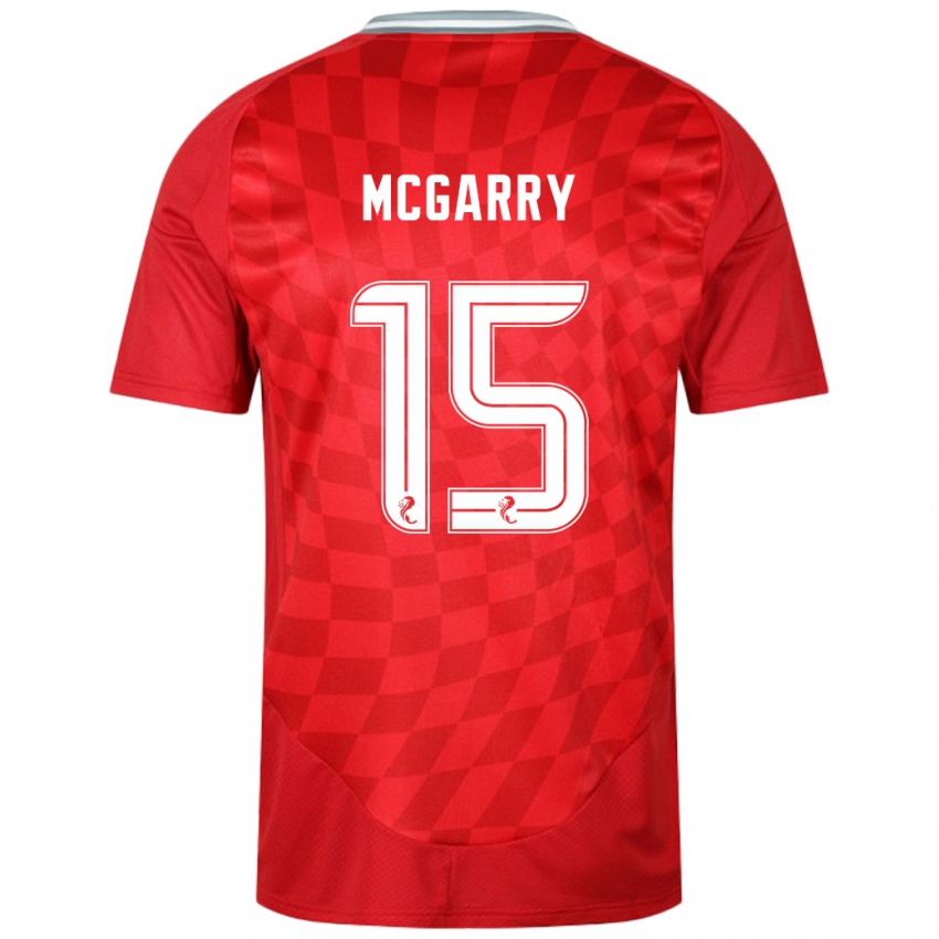 Heren James Mcgarry #15 Rood Thuisshirt Thuistenue 2024/25 T-Shirt België