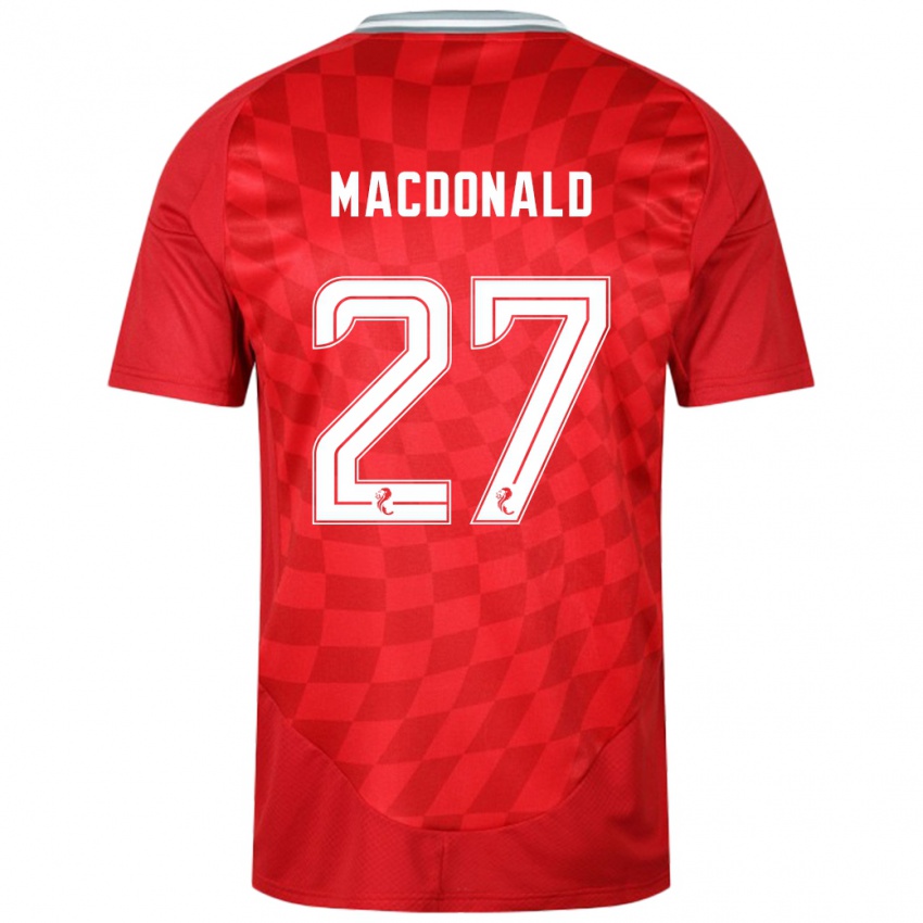 Herren Angus Macdonald #27 Rot Heimtrikot Trikot 2024/25 T-Shirt Belgien