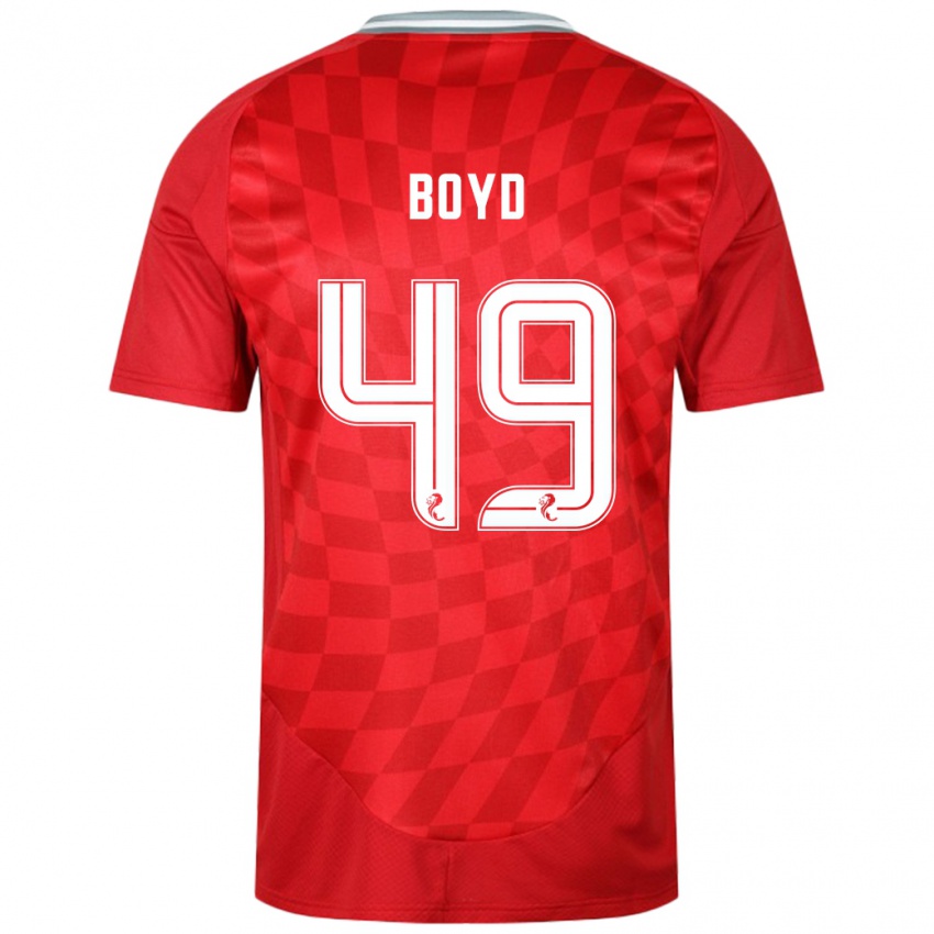 Herren Fletcher Boyd #49 Rot Heimtrikot Trikot 2024/25 T-Shirt Belgien