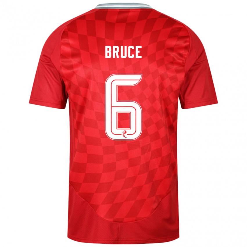 Heren Natasha Bruce #6 Rood Thuisshirt Thuistenue 2024/25 T-Shirt België