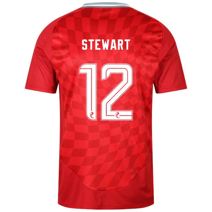 Heren Hannah Stewart #12 Rood Thuisshirt Thuistenue 2024/25 T-Shirt België