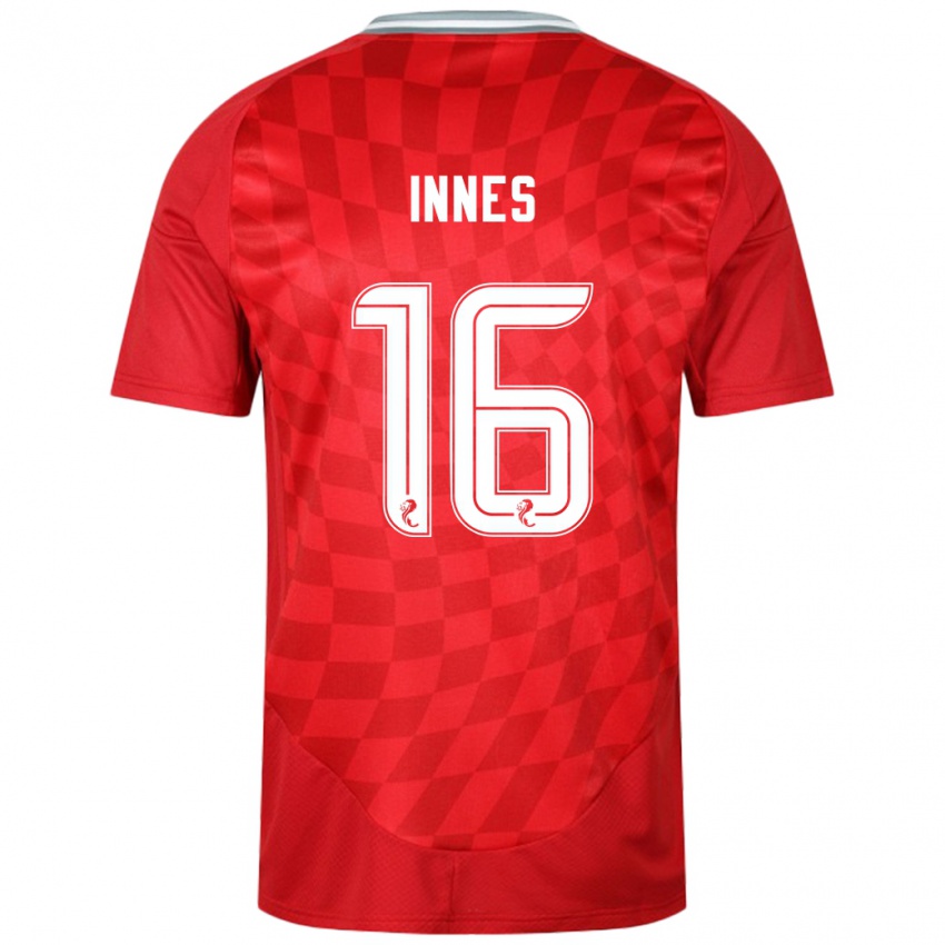 Heren Hannah Innes #16 Rood Thuisshirt Thuistenue 2024/25 T-Shirt België