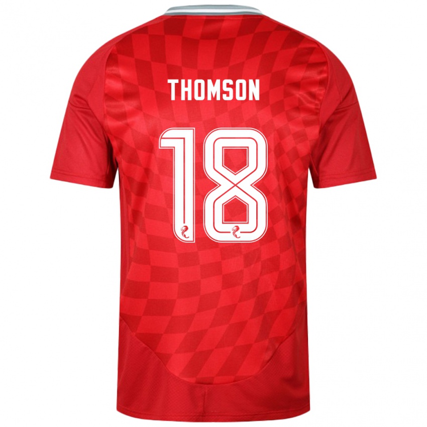 Heren Eva Thomson #18 Rood Thuisshirt Thuistenue 2024/25 T-Shirt België