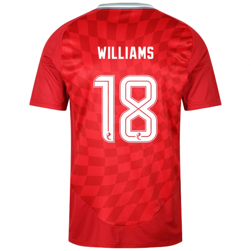 Heren Rhys Williams #18 Rood Thuisshirt Thuistenue 2024/25 T-Shirt België