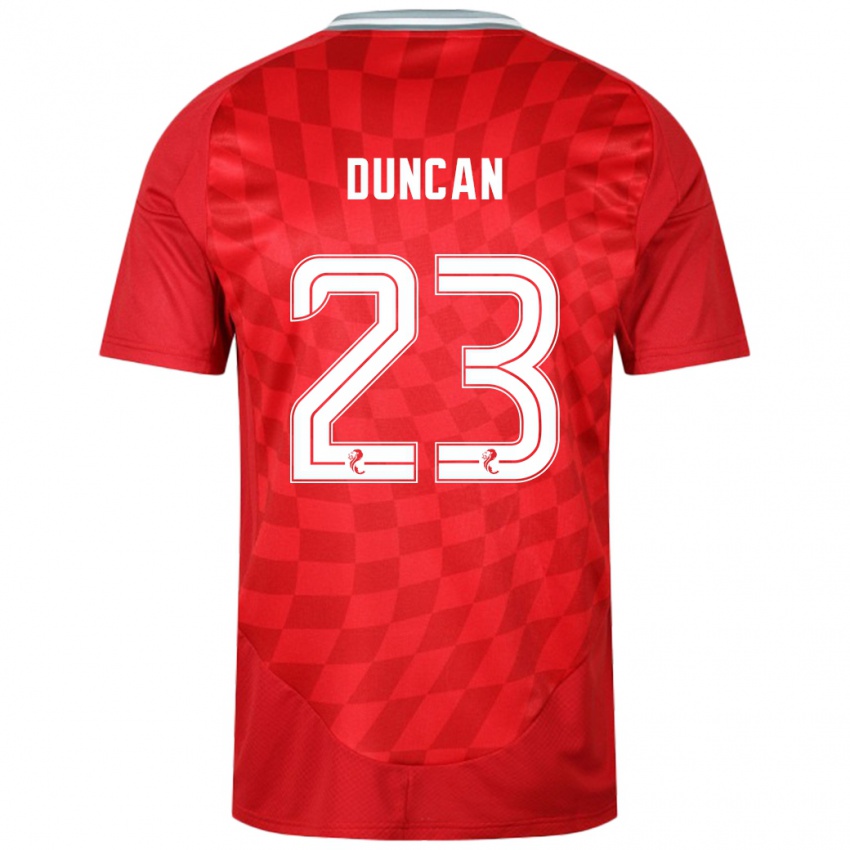 Herren Ryan Duncan #23 Rot Heimtrikot Trikot 2024/25 T-Shirt Belgien