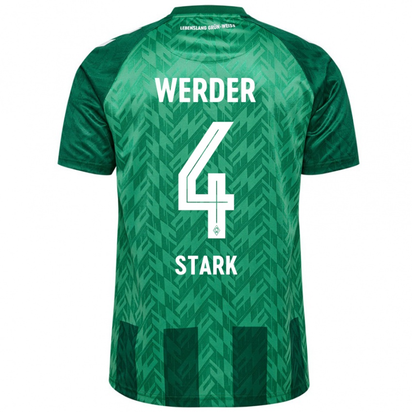 Heren Niklas Stark #4 Groen Thuisshirt Thuistenue 2024/25 T-Shirt België