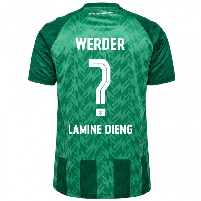 Homme Maillot Mamadou Lamine Dieng #0 Vert Tenues Domicile 2024/25 T-Shirt Belgique