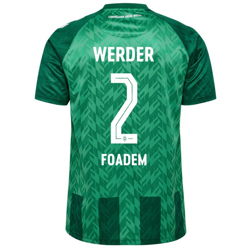 Heren Yann Styve Tchouambou Foadem #2 Groen Thuisshirt Thuistenue 2024/25 T-Shirt België