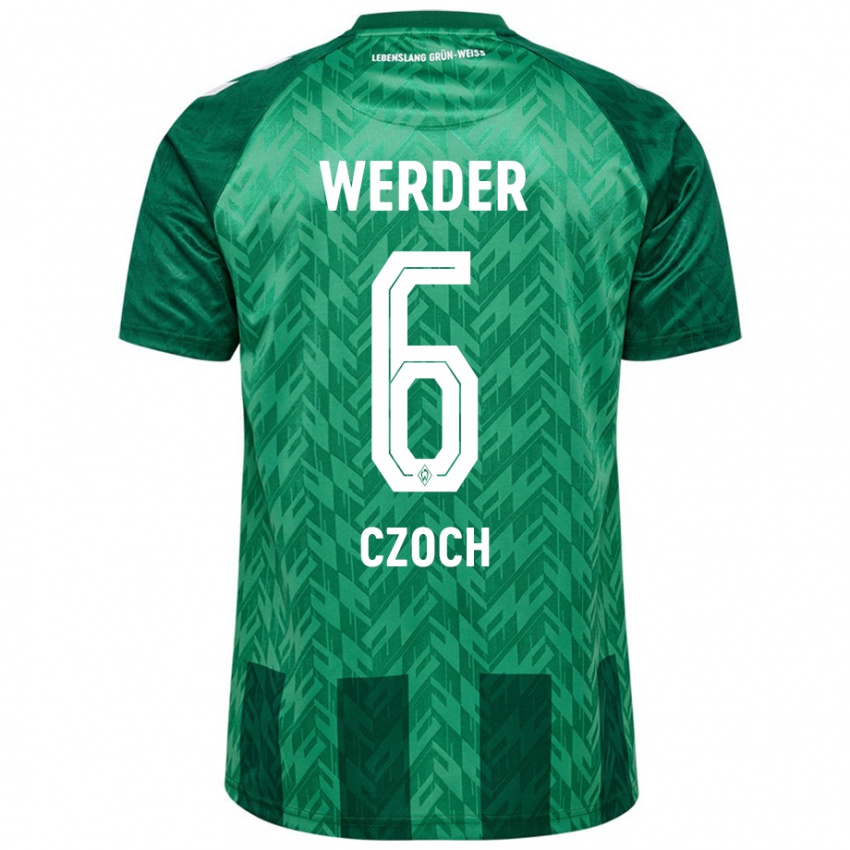 Heren Mike Czoch #6 Groen Thuisshirt Thuistenue 2024/25 T-Shirt België