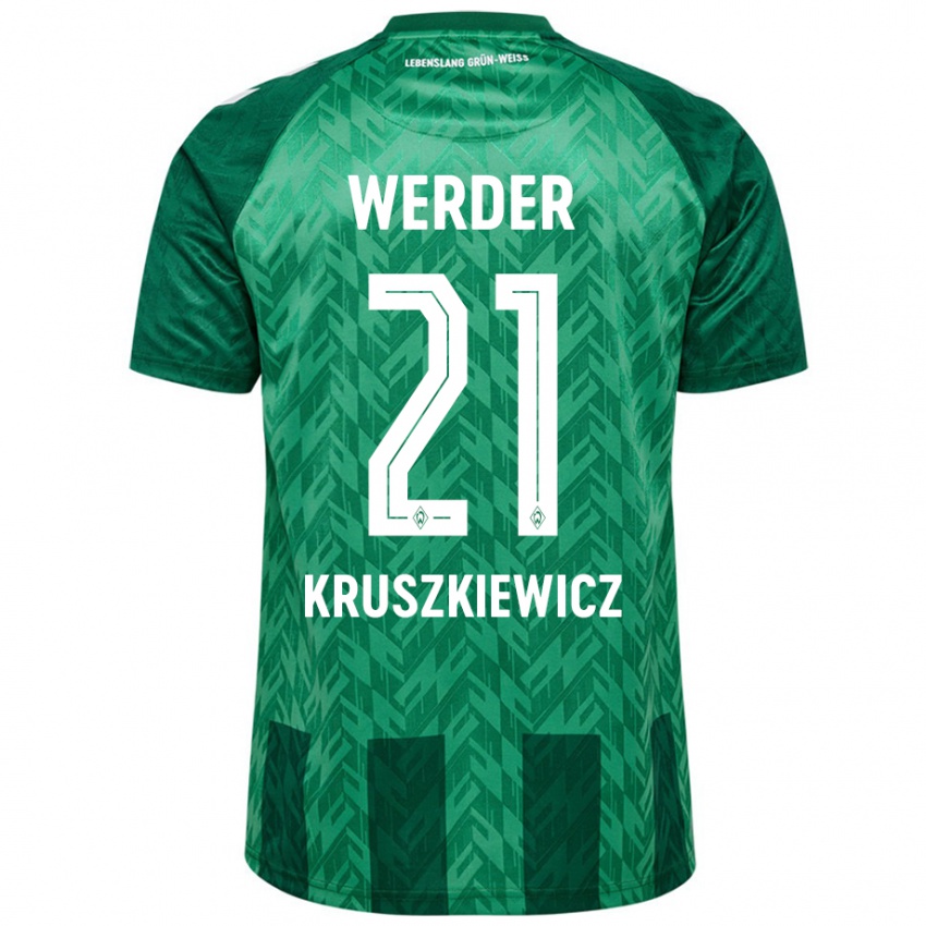 Heren Jakub Kruszkiewicz #21 Groen Thuisshirt Thuistenue 2024/25 T-Shirt België