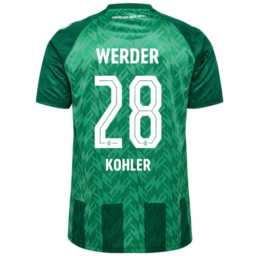 Heren Ethan Kohler #28 Groen Thuisshirt Thuistenue 2024/25 T-Shirt België