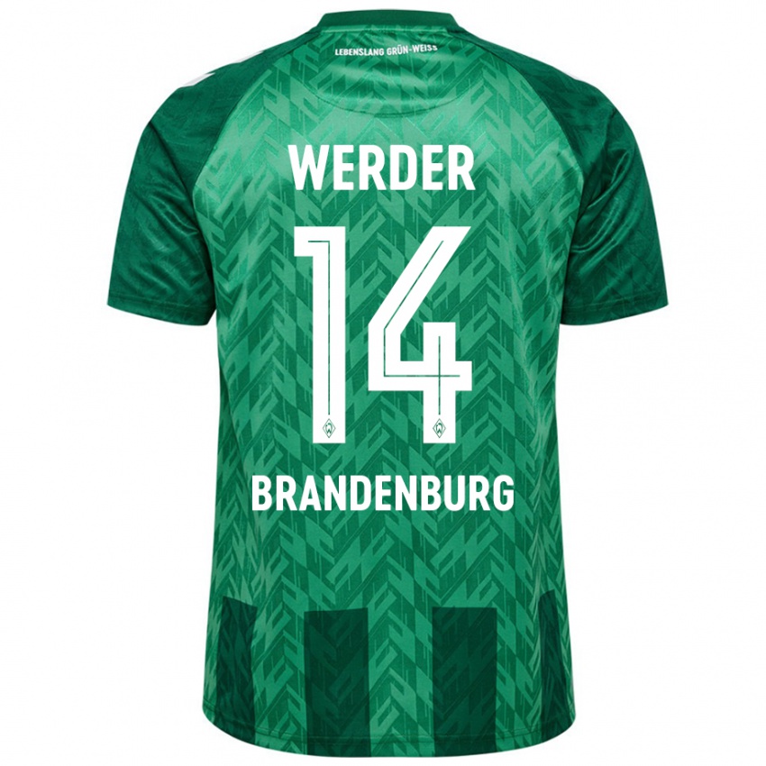 Heren Michaela Brandenburg #14 Groen Thuisshirt Thuistenue 2024/25 T-Shirt België