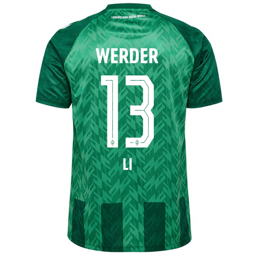 Heren Xiancheng Li #13 Groen Thuisshirt Thuistenue 2024/25 T-Shirt België