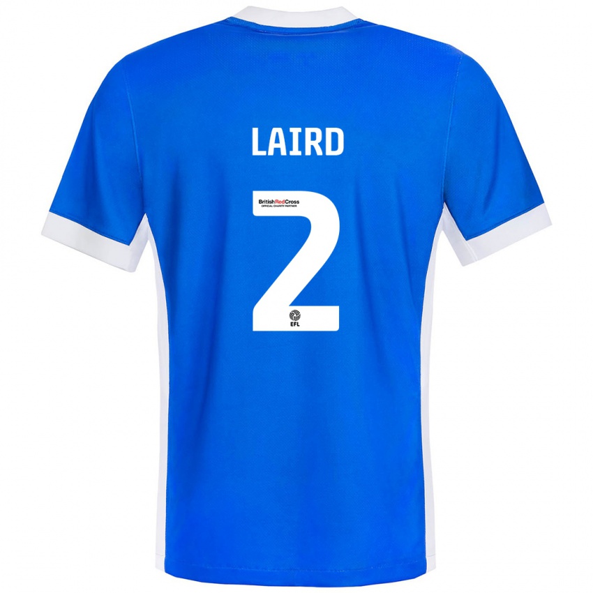 Heren Ethan Laird #2 Blauw Wit Thuisshirt Thuistenue 2024/25 T-Shirt België