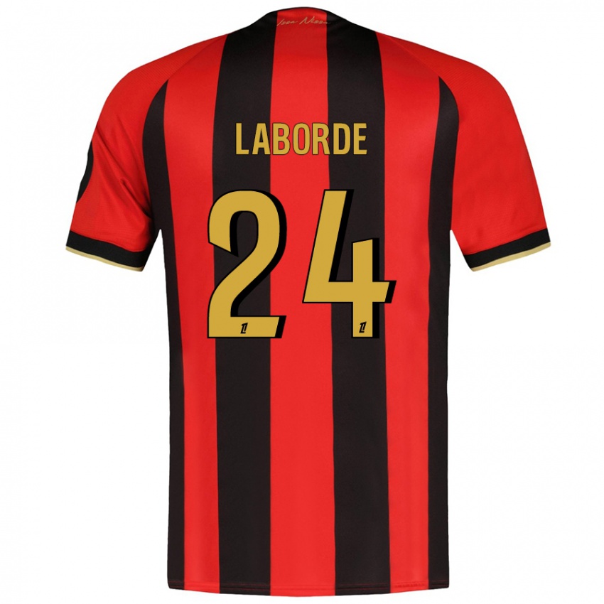 Heren Gaëtan Laborde #24 Rood Zwart Thuisshirt Thuistenue 2024/25 T-Shirt België