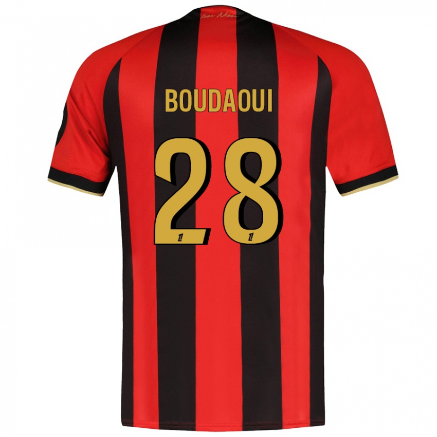 Heren Hicham Boudaoui #28 Rood Zwart Thuisshirt Thuistenue 2024/25 T-Shirt België