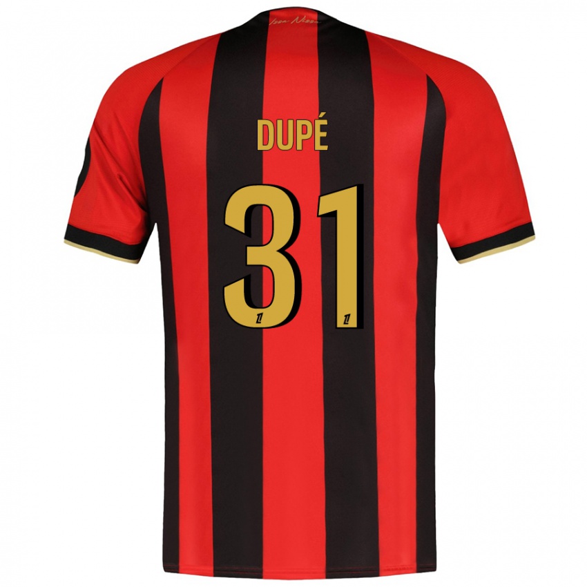 Heren Maxime Dupé #31 Rood Zwart Thuisshirt Thuistenue 2024/25 T-Shirt België