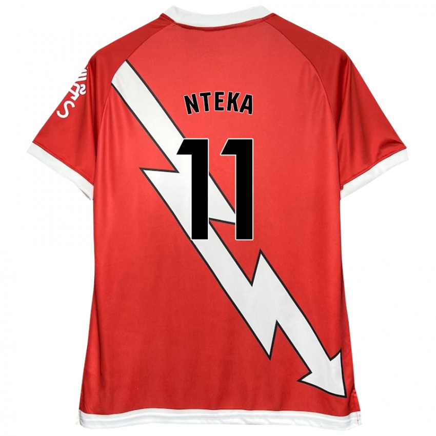 Homme Maillot Randy Nteka #11 Blanc Rouge Tenues Domicile 2024/25 T-Shirt Belgique