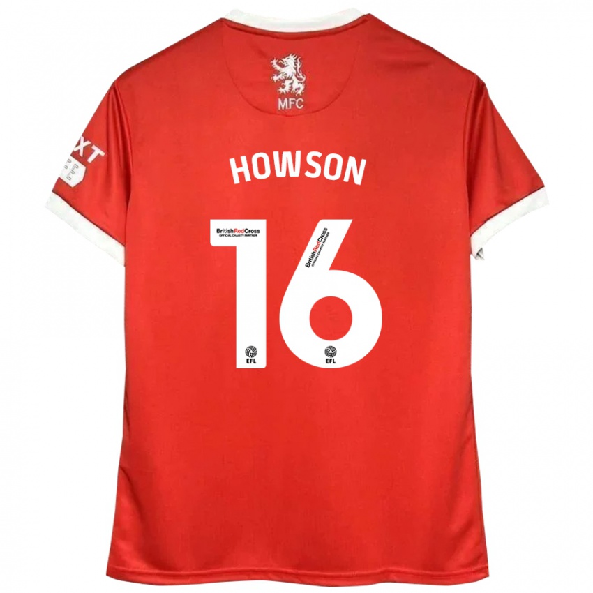 Herren Jonathan Howson #16 Rot Weiß Heimtrikot Trikot 2024/25 T-Shirt Belgien