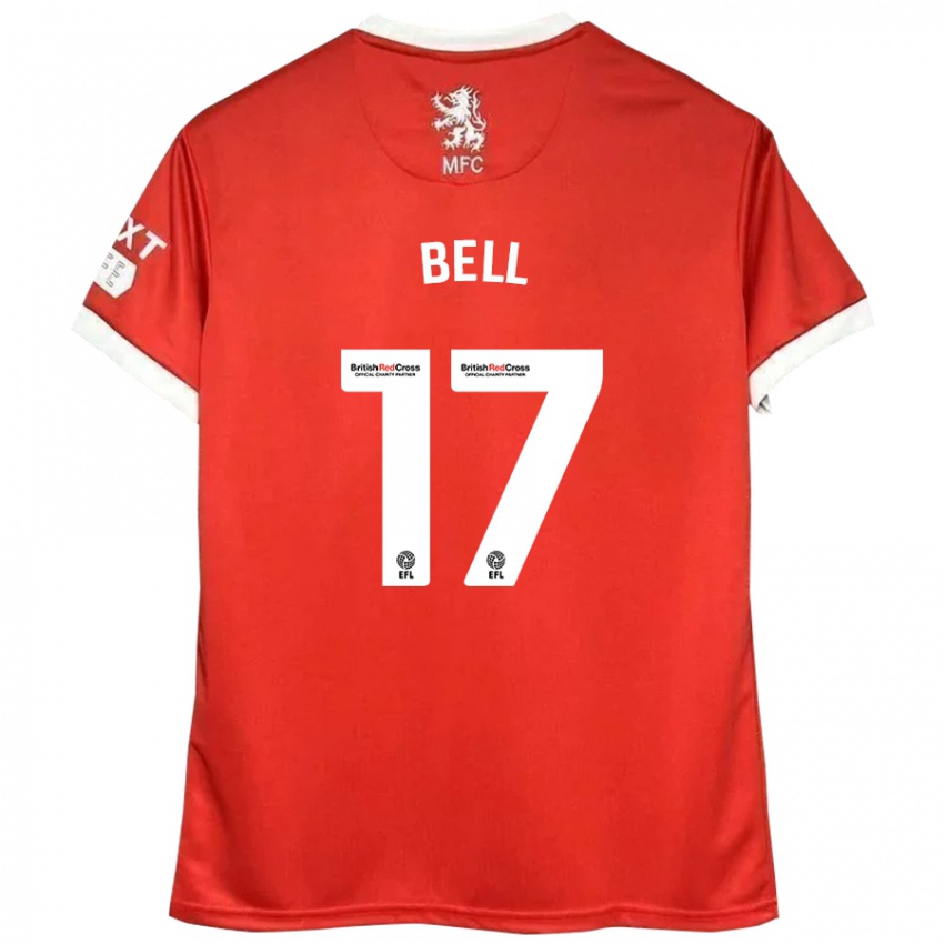 Heren Millie Bell #17 Rood Wit Thuisshirt Thuistenue 2024/25 T-Shirt België