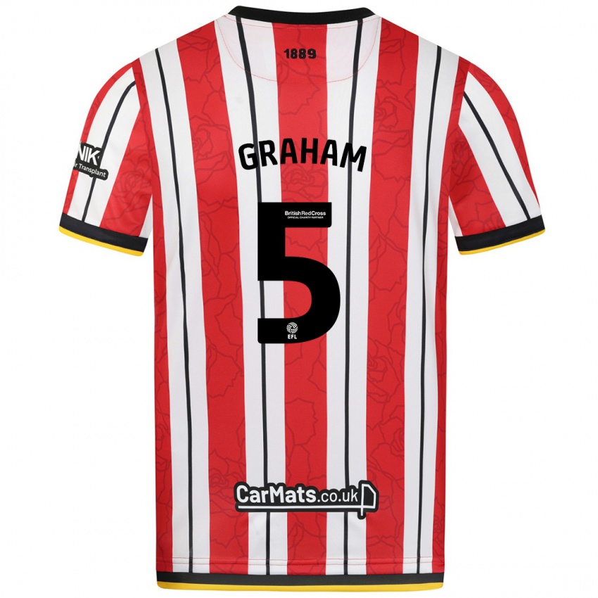 Heren Molly Graham #5 Rood Witte Strepen Thuisshirt Thuistenue 2024/25 T-Shirt België