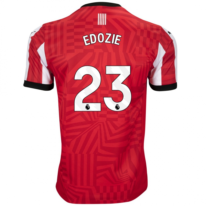 Homme Maillot Samuel Edozie #23 Rouge Blanc Tenues Domicile 2024/25 T-Shirt Belgique