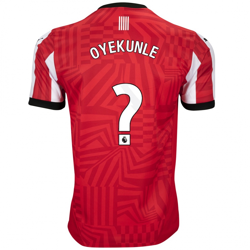 Homme Maillot Nicholas Oyekunle #0 Rouge Blanc Tenues Domicile 2024/25 T-Shirt Belgique