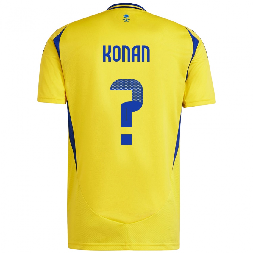 Heren Ghislain Konan #0 Geel Blauw Thuisshirt Thuistenue 2024/25 T-Shirt België