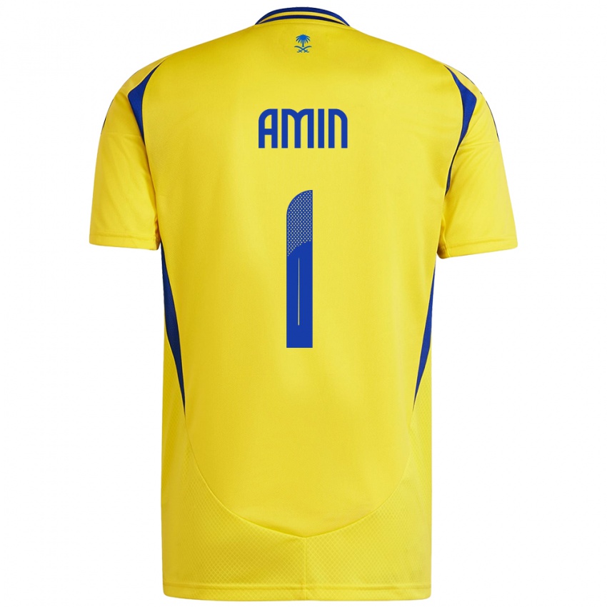 Heren Amin Al-Bukhari #1 Geel Blauw Thuisshirt Thuistenue 2024/25 T-Shirt België