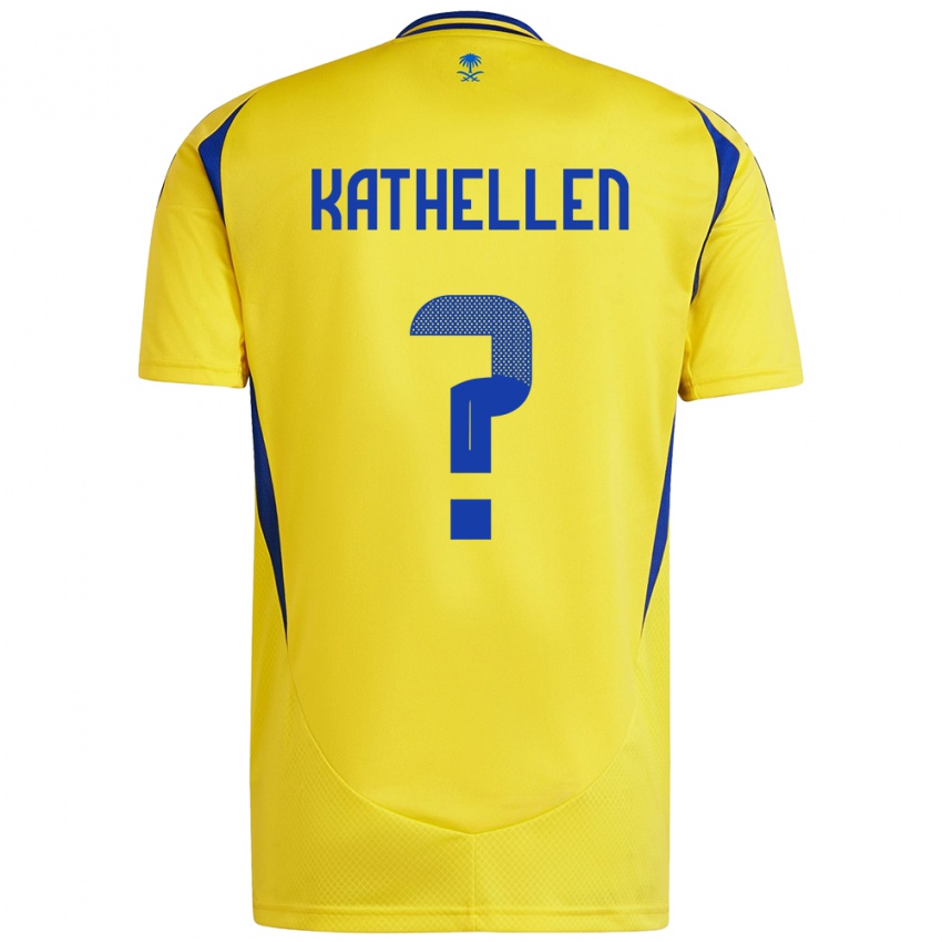 Heren Kathellen #0 Geel Blauw Thuisshirt Thuistenue 2024/25 T-Shirt België