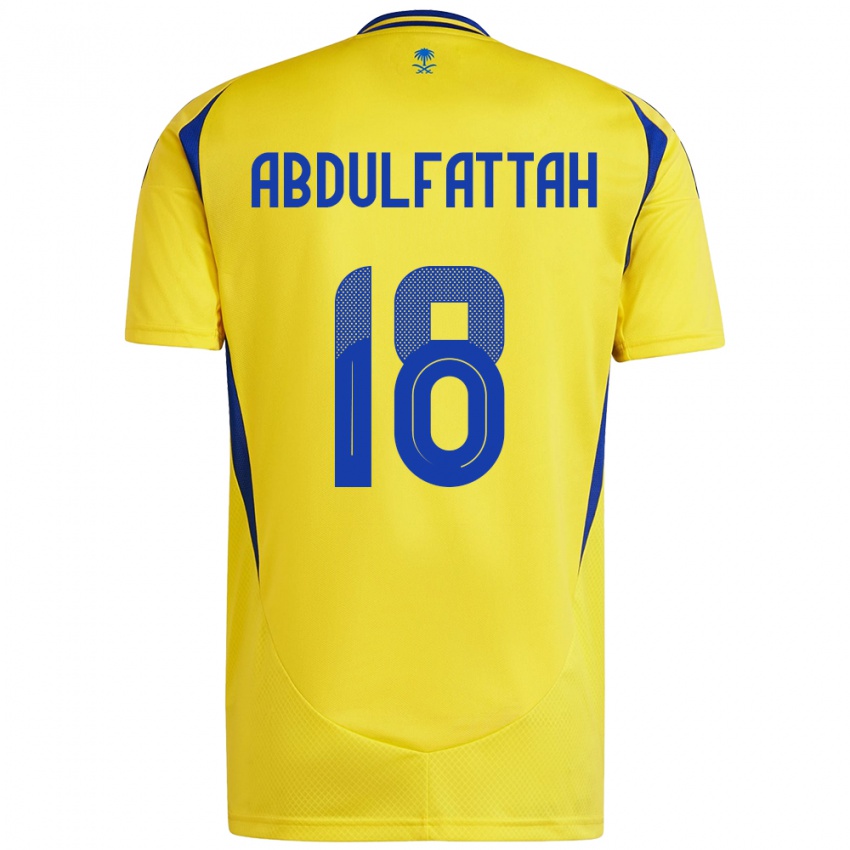 Heren Abdulfattah Adam #18 Geel Blauw Thuisshirt Thuistenue 2024/25 T-Shirt België