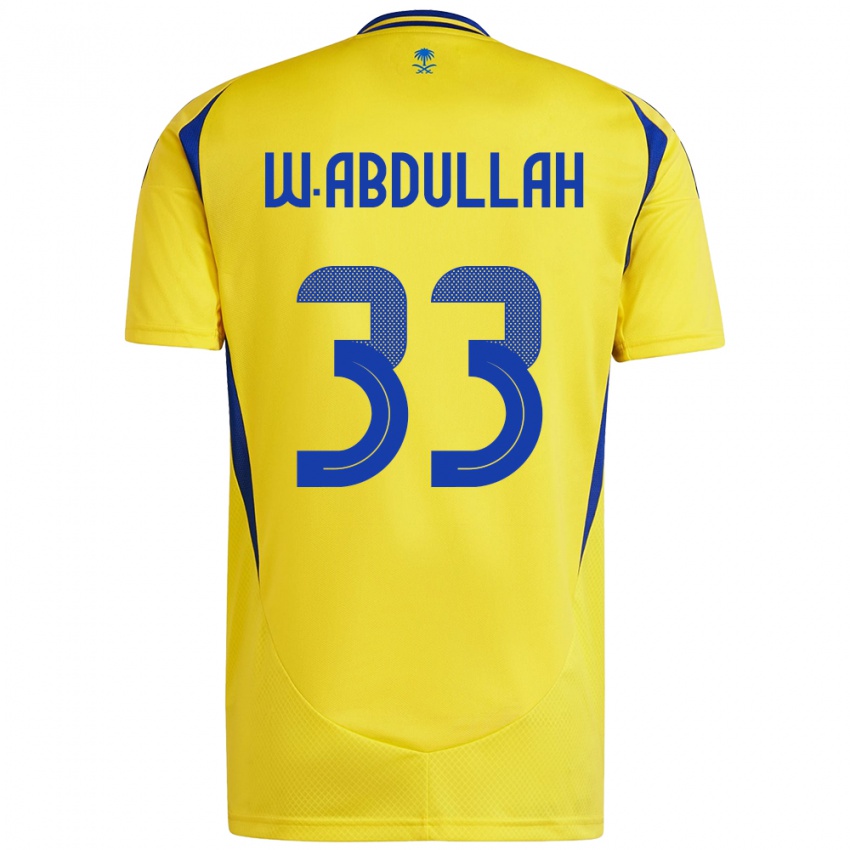 Heren Waleed Abdullah #33 Geel Blauw Thuisshirt Thuistenue 2024/25 T-Shirt België